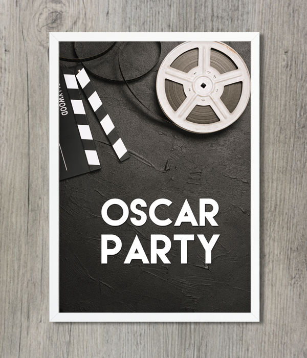 Постер для вечірки "Oscar Party" 2 розміри, А4