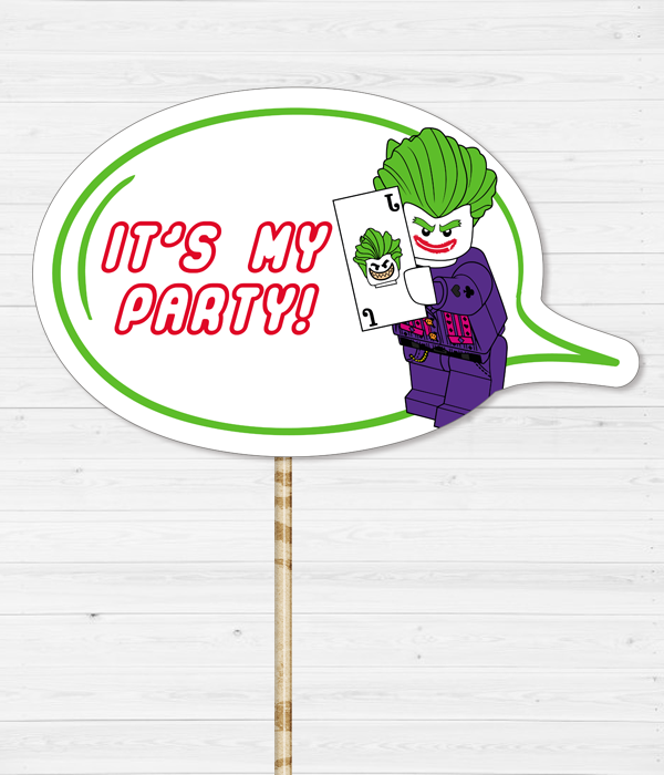 Фотобутафорія-табличка для фотосесії "It's my Party!" (L905), Різнокольоровий