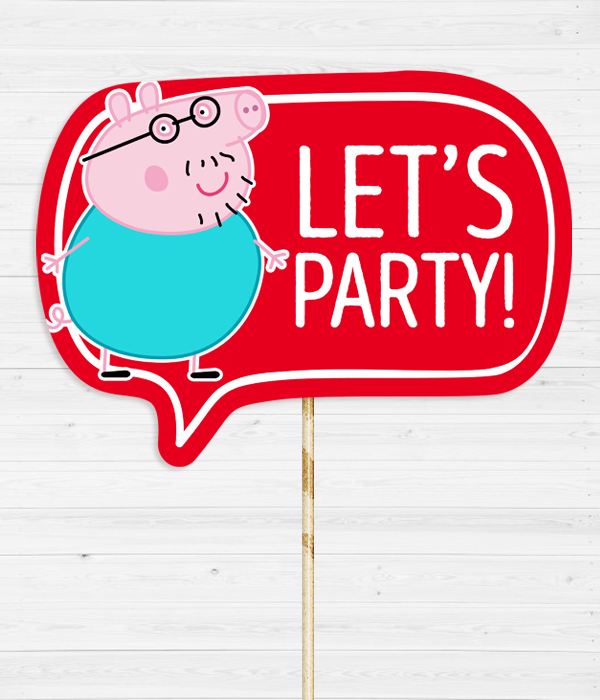 Табличка для фотосесії "Let's Party!", Різнокольоровий