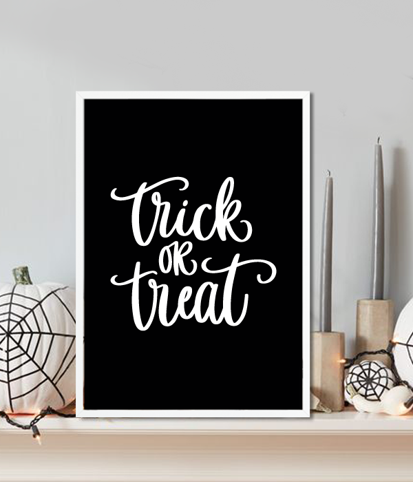Постер на Хелловін "Trick or treat" 2 розміри (H-202021), А4