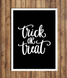 Постер на Хэллоуин "Trick or treat" 2 размера (H-202021), А4