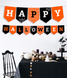 Бумажная гирлянда "Happy Halloween" 14 флажков 2 метра (H-77), Разноцветный