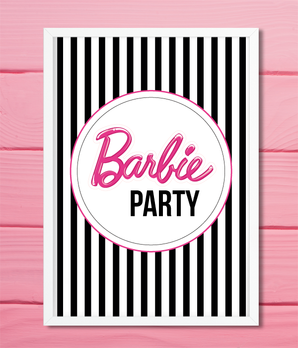 Постер "Barbie Party" 2 размера без рамки (02889), Разноцветный, А4