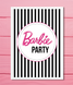 Постер "Barbie Party" 2 розміри без рамки (02889), Різнокольоровий, А4