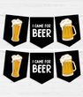 Паперова гірлянда "I CAME FOR BEER" 12 прапорців (09038)