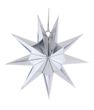 Декорація 3D зірка срібна 1 шт 30 см (H071)